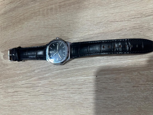 Montre POEDAGAR pour homme – Quartz, cadran noir, bracelet cuir